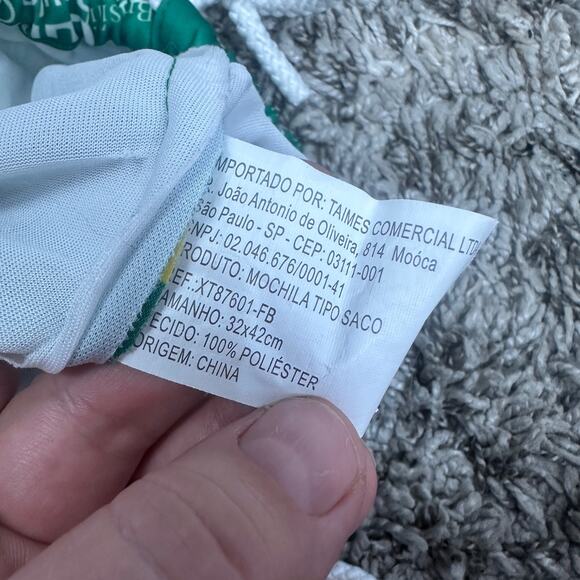 Brasil Green Backpack Cinch Bag Adult Boys Soccer Team Brazil Flag Drawstring - Picture 5 of 7